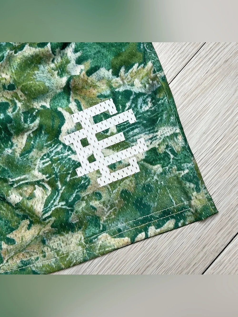Eric Emanuel Green/Leaf Camo Shorts